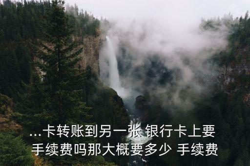 ...卡轉(zhuǎn)賬到另一張 銀行卡上要 手續(xù)費嗎那大概要多少 手續(xù)費