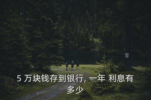 存五萬塊一年多少利息,一年存五萬塊錢什么水平