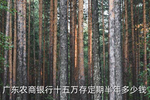 廣東農(nóng)商銀行十五萬存定期半年多少錢