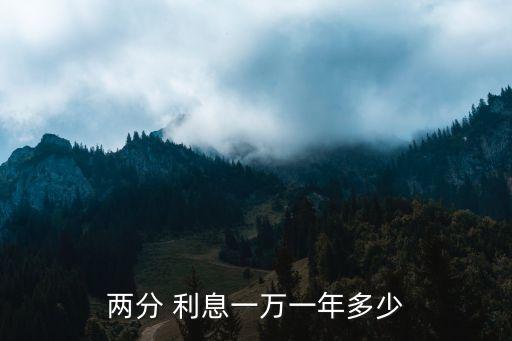 兩分 利息一萬一年多少