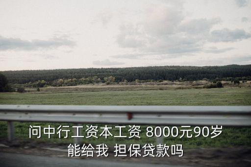 問中行工資本工資 8000元90歲能給我 擔(dān)保貸款嗎