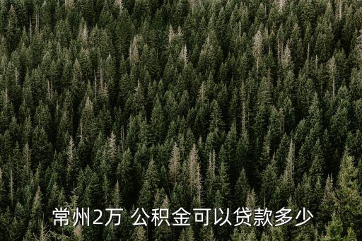 常州公積金能代多少