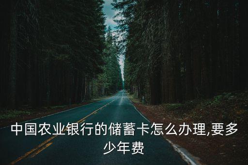 中國農(nóng)業(yè)銀行的儲(chǔ)蓄卡怎么辦理,要多少年費(fèi)