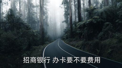 招商辦卡要花多少錢,辦招商卡需要帶什么證件