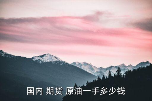 國內(nèi) 期貨 原油一手多少錢