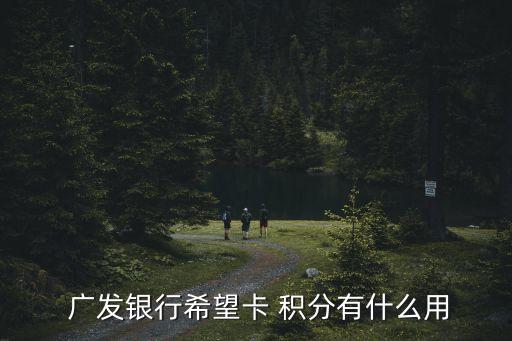  廣發(fā)銀行希望卡 積分有什么用