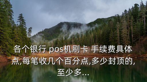 各個(gè)銀行 pos機(jī)刷卡 手續(xù)費(fèi)具體點(diǎn),每筆收幾個(gè)百分點(diǎn),多少封頂?shù)?至少多...