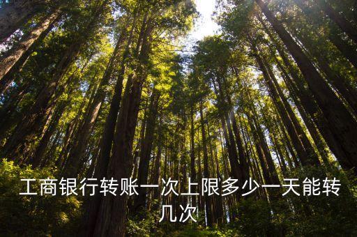  工商銀行轉(zhuǎn)賬一次上限多少一天能轉(zhuǎn)幾次