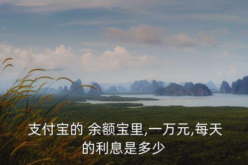  支付寶的 余額寶里,一萬元,每天的利息是多少