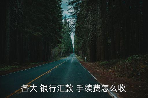 各大 銀行匯款 手續(xù)費怎么收