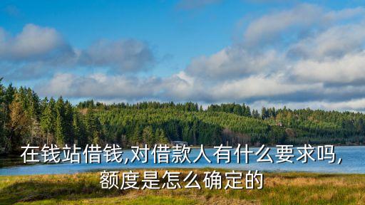在錢站借錢,對借款人有什么要求嗎,額度是怎么確定的