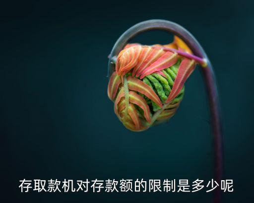 存取款機(jī)對(duì)存款額的限制是多少呢