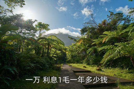 一萬元一毛利息是多少