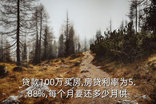 貸款100萬月入要多少