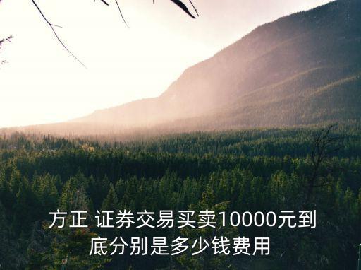 南陽方正證券傭金多少,方正證券怎么查看傭金費(fèi)率