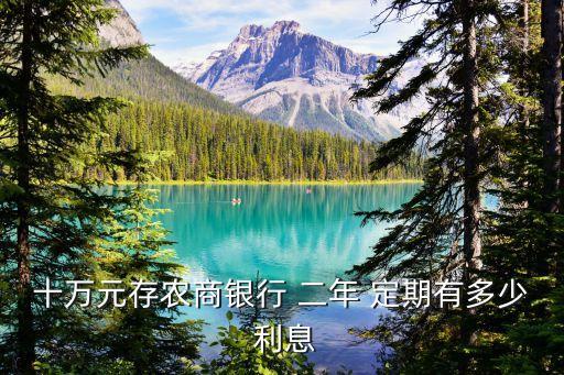 10萬定期二年利息多少錢,2萬二年定期利息