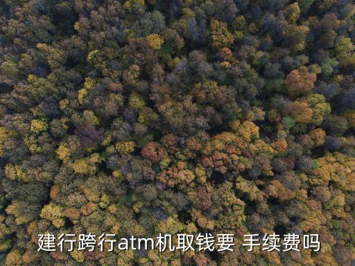  建行跨行atm機取錢要 手續(xù)費嗎