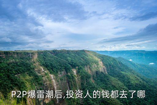 P2P爆雷潮后,投資人的錢(qián)都去了哪