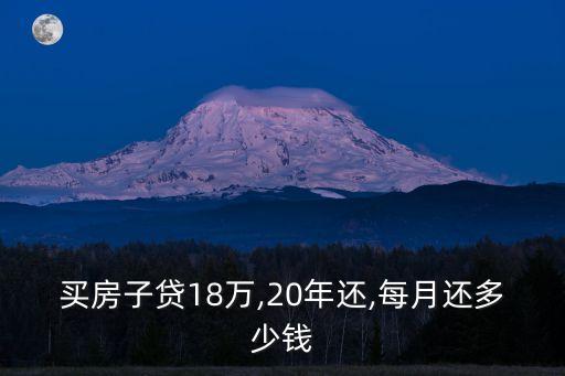 房?jī)r(jià)180萬20年還清月供多少