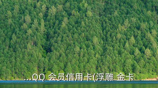 ...QQ 會(huì)員信用卡(浮雕 金卡