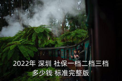深圳社保工資繳納標準是多少