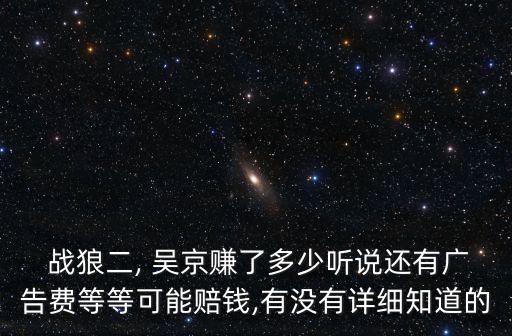 戰(zhàn)狼2吳京多少錢進(jìn)口袋