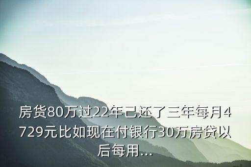 貸80萬(wàn)3年月供多少,45萬(wàn)貸20年月供明細(xì)表