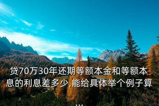 貸70萬30年總共還多少錢