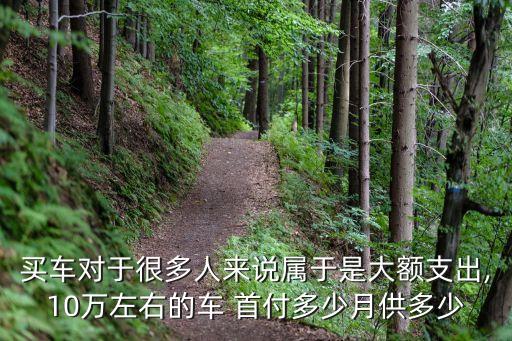 買車對于很多人來說屬于是大額支出,10萬左右的車 首付多少月供多少