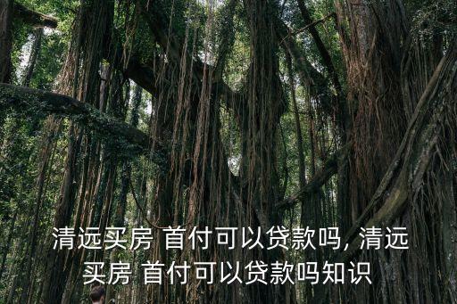 清遠(yuǎn)房子首付多少,清遠(yuǎn)第二套房首付多少