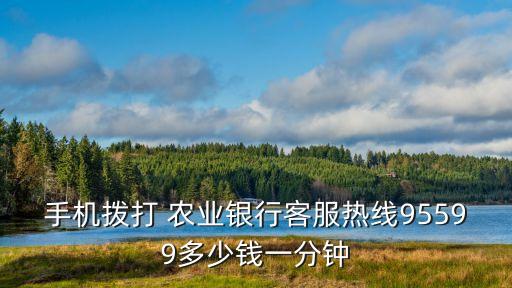 手機(jī)撥打 農(nóng)業(yè)銀行客服熱線95599多少錢一分鐘