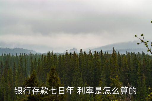年化7日利率是多少錢,7年化利率是多少