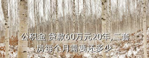 公積金貸款60萬(wàn)分20年每月還多少