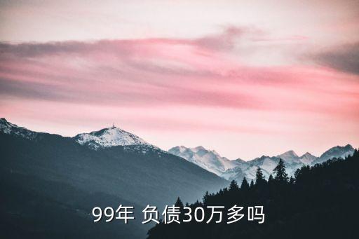 99年 負(fù)債30萬(wàn)多嗎