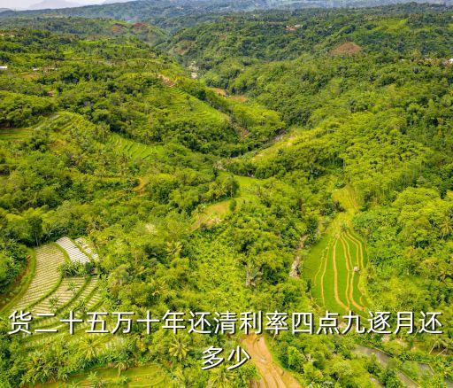 房貨25萬20年月供多少