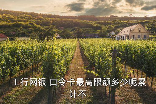 工行口令卡上限是多少