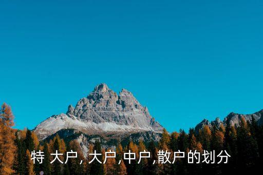 多少資金算大戶,一千萬的資金算大戶嗎