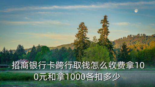 招商銀行 跨國取款手續(xù)費多少錢