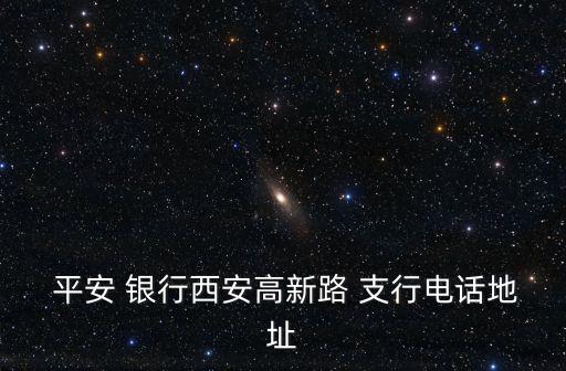  平安 銀行西安高新路 支行電話地址
