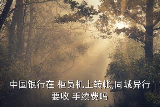 中國銀行在 柜員機上轉帳,同城異行要收 手續(xù)費嗎