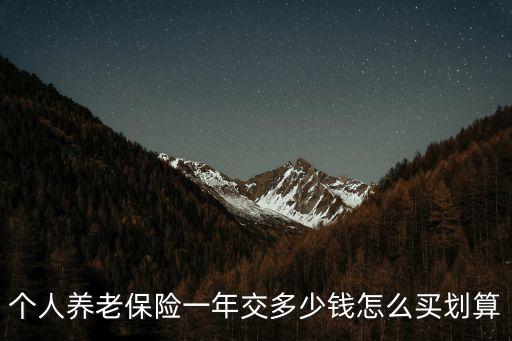 個人養(yǎng)老保險一年交多少錢怎么買劃算