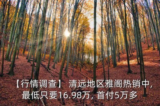 【行情調(diào)查】 清遠(yuǎn)地區(qū)雅閣熱銷中,最低只要16.98萬, 首付5萬多