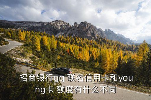  招商銀行g(shù)q 聯(lián)名信用卡和young卡 額度有什么不同