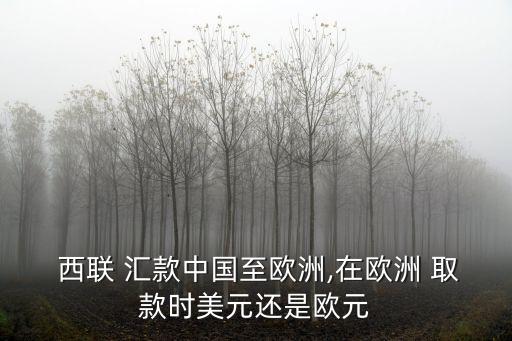 西聯(lián)匯款國外取款手續(xù)費是多少錢,國外通過西聯(lián)匯款到國內(nèi),怎么取款呢