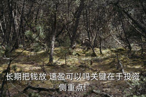 長期把錢放 速盈可以嗎關(guān)鍵在于投資側(cè)重點!