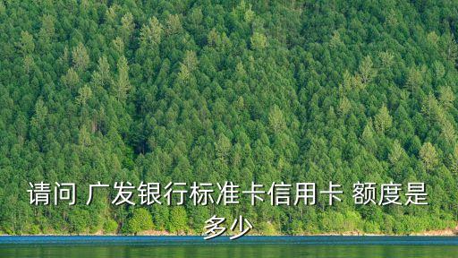 廣發(fā)鳳凰卡額度是多少