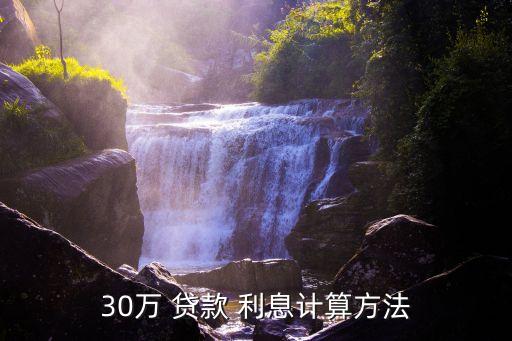 30萬貸款一天的利息是多少,300萬貸款一個月利息