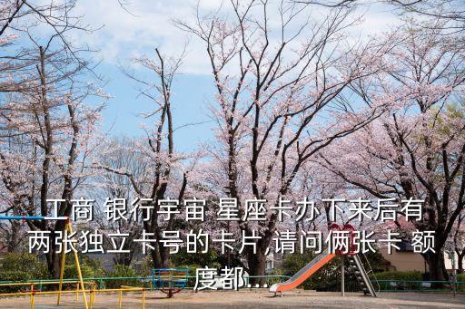  工商 銀行宇宙 星座卡辦下來(lái)后有兩張獨(dú)立卡號(hào)的卡片,請(qǐng)問(wèn)倆張卡 額度都...