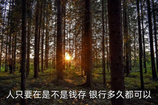 銀行存款最高可存多少年