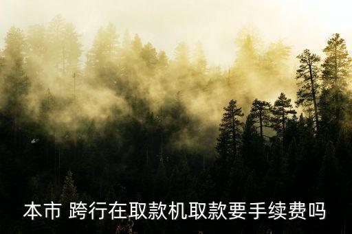 本地跨行取錢100扣多少,本地銀行跨行取錢收取手續(xù)費(fèi)嗎